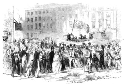 Shipwreck of "The Northern Belle": the Crew of "The Mary White", in their Life-boat, drawn through B Creator: Unknown.