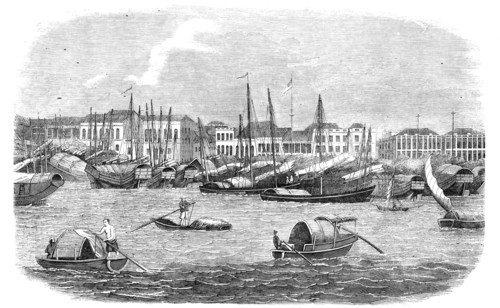 The British Factories at Canton, 1857. Creator: Unknown.