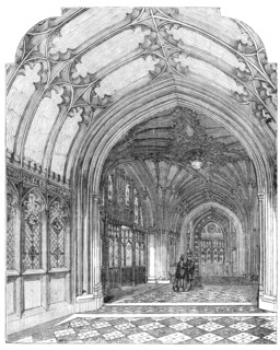 The New Houses of Parliament - Entrance-hall, 1857. Creator: Unknown.