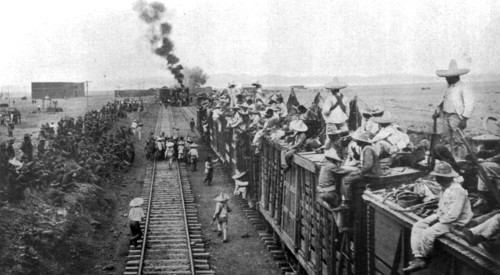 'Etats-Unis et Mexique; pres du camp americain de San-Antonio: troupes americaines..., 1916. Creator: Unknown.