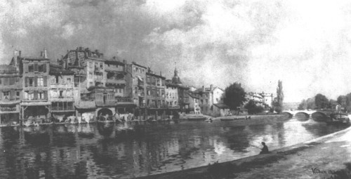 'Verdun avant la guerre et a present; Une matinee d'ete en 1913 au bord de la Meuse..., 1913. Creator: A.D Dupont.