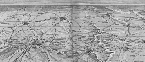 'La Bataille de la Somme; Croquis perspectif du front d'artois Picardie et Santerre..., 1916. Creator: Unknown.