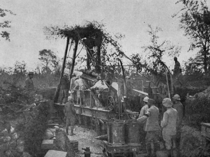 ''La Bataille de la Somme; piece de 240 en action', 1916. Creator: Unknown.