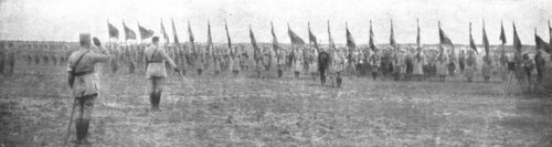 ''Combat Aerien; "Au Nom De Guynemer….."; sur le terrain d'ou Guynemer s'envola..., 1917. Creator: Unknown.