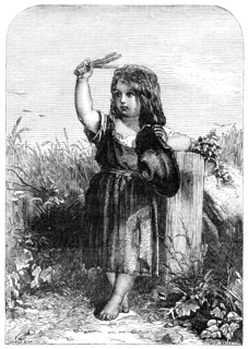 The Little Scarecrow - painted by T. Dicksee - from the Exhibition of the British Institution,1857 Creator: Harvey Orrin Smith.
