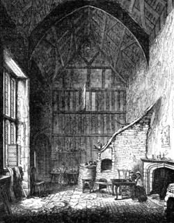 Hall of Childrey Down Manor-house, Berks., 1857. Creator: Unknown.