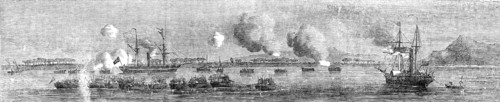 The Persian Expedition - 64th Regiment and Bombay (4th) Rifles, the "Bombay" Steamer..., 1857. Creator: Unknown.