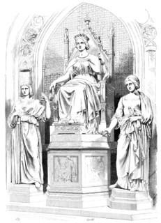 Marble Group in the Prince's Chamber, House of Lords - Her Majesty Queen Victoria..., 1857. Creators: Unknown, J. & A.W..