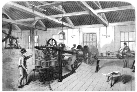 Manufacture of the Atlantic Submarine Cable, at Glass, Elliott, and Co.'s Works, East..., 1857. Creator: Unknown.