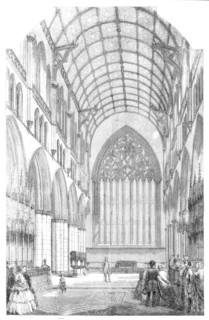 The Choir of the Cathedral Church of St. Mary, Carlisle, restored, 1857. Creator: J. & A.W..