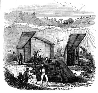 Granite Quarrymen's Huts, 1857. Creator: Unknown.