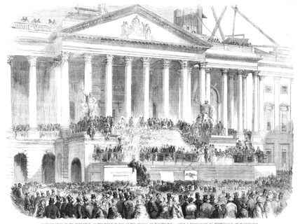 Inauguration of Mr. Buchanan, as President of the United States, at Washington, 1857. Creator: Unknown.