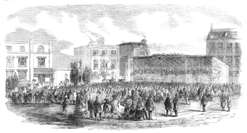 The Lambeth Election: the Hustings at Kennington, 1857. Creator: Unknown.