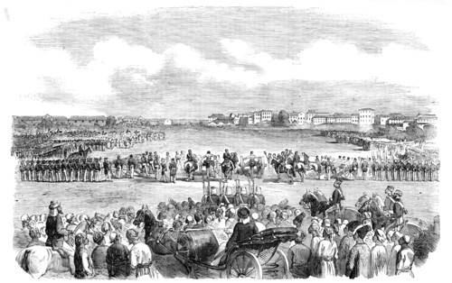 Execution at Bombay of a Mutinous Havildar and Sepoy, by Blowing from Guns, 1857. Creator: Unknown.