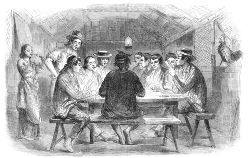 Panguingui (Card-Playing) in Manilla, 1857. Creator: Unknown.