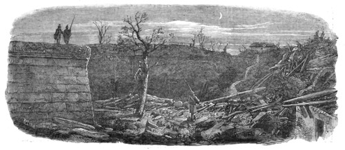 The Late Explosion at Mayence - Site of the Powder Magazine, 1857. Creator: Richard Principal Leitch.