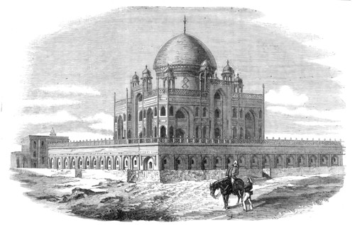 Near Delhi: Tomb of the Emperor Humayon, where the Two Sons and Grandson of the King..., 1857. Creator: Unknown.