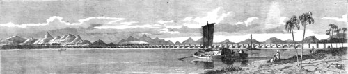 Viaduct on the Madras Railway across the River Poiney, in Arcot, 1857. Creator: Unknown.