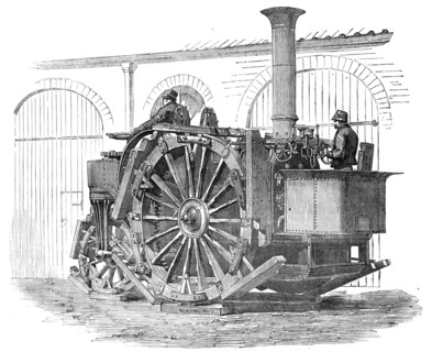 Messrs. Tuxford's Traction-Engine, exhibited at the Smithfield Club Cattle Show, 1857. Creator: Unknown.