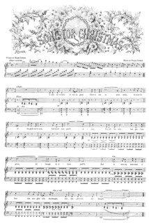 A Song for Christmas, 1857. Creator: Macquaid.