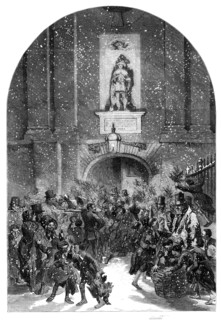 Christ's Hospital and Christmas Eve - drawn by John Gilbert, 1857. Creator: Unknown.