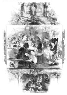 The King of the Bean - drawn by Edmond Morin, 1857. Creator: Unknown.