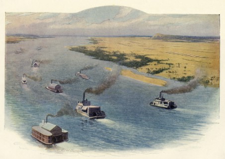'The Advance of the Anglo-Egyptian Force Upon Omdurman', 1898, (c1900).  Creator: C Wilkinson.