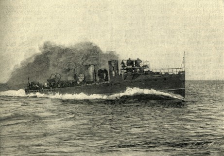 'H.M.'s Torpedo Boat Destroyer Viper', c1900. Creator: Marguerite Jacob.