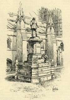 'The New Statue of Cromwell in Front of Westminster Hall', c1900. Creator: Will B. Robinson.