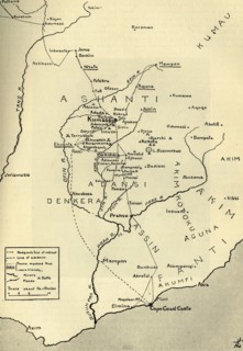 'Sketch Map of the Theatre of War in Ashanti, 1900', c1900. Creator: Unknown.