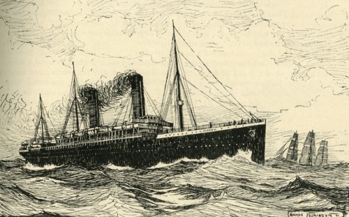 'The R.M.S. Oceanic', 1901.  Creator: Norman Wilkinson.