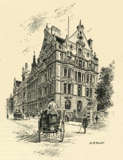 'The National Telephone Office, Near the Victoria Embankment', c1900. Creator: A.E. Huitt.