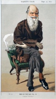 Charles Darwin from Vanity Fair magazine, 30 September 1871, 1871. Creator: Tissot, James Jacques Joseph (1836-1902).