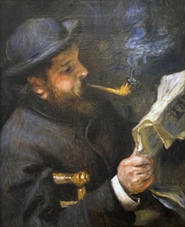 Claude Monet lisant, ca 1873. Creator: Renoir, Pierre Auguste (1841-1919).