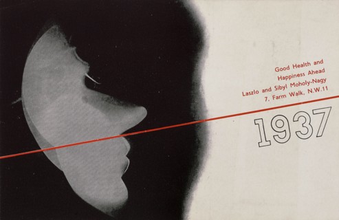 Good Health and Happiness Ahead. New Year's card by Laszlo and Sibyl Moholy-Nagy, 1937. Creator: Moholy-Nagy, Laszlo (1895-1946).