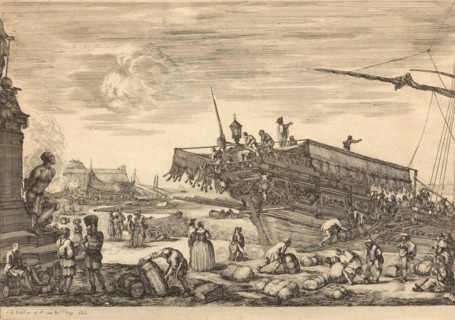 Loading the galley to Saint Etienne, 1654. Creator: Della Bella, Stefano (1610-1664).