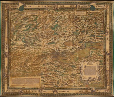 Map of the Zurich area, 1566. Creator: Murer, Jos (1530-1580).