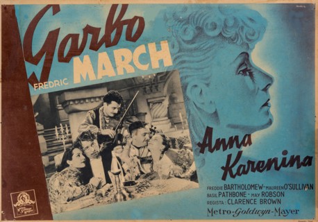 Movie poster "Anna Karenina" by Clarence Brown with Greta Garbo in the title role, 1935. Creator: Panella (active 1930s).