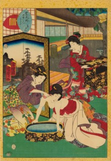 No. 8, Aoi, from the series Lady Murasaki's Genji Cards (Murasaki Shikibu Genji karuta), 1857. Creator: Kunisada II (Kunimasa III, Toyokuni IV), Utagawa (1823-1880).