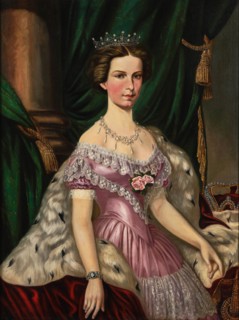 Portrait of Elisabeth of Bavaria (1837-1898), as Bride, ca 1854. Creator: Anonymous.