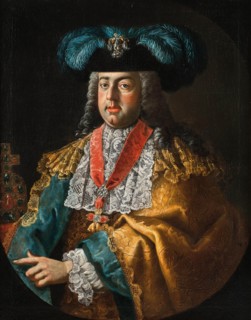 Portrait of Emperor Francis I of Austria (1708-1765) with the Order of the Golden Fleece..., 1748. Creator: Millitz, Johann Michael (1725- 1779).