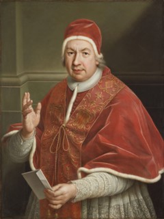 Portrait of the Pope Benedict XIV (1675-1758), First half of the 18th cent.. Creator: Anonymous.