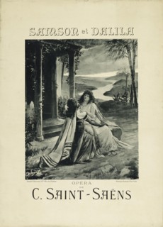 Poster for the opera Samson et Dalila by Camille Saint-Saëns, 1891. Creator: Rochegrosse, Georges Antoine (1859-1938).