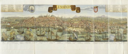 The 1755 Lisbon earthquake. From the "Augsburgische Sammlung" by J. M. Roth, 1756. Creator: Anonymous.