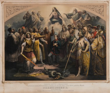 The rescue of Emperor Franz Joseph I of Austria: the attempted assassination on Feb 18, 1853, 1853. Creator: Leybold, Eduard Friedrich (1798-1879).