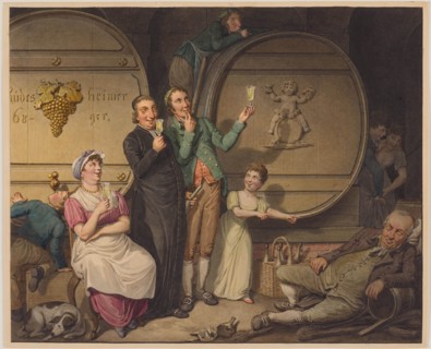 The Wine Tasting. Scenes of life during the Biedermeier period. Creator: Opiz, Georg Emanuel (1775-1841).