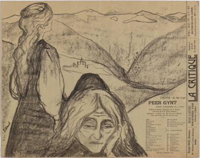 Theatre Programme: "Peer Gynt" by H. Ibsen, 1896. Creator: Munch, Edvard (1863-1944).