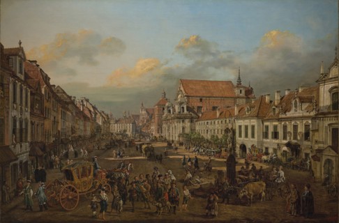 View of Krakowskie Przedmiescie and Sigismund's Column, 1774. Creator: Bellotto, Bernardo (1720-1780).