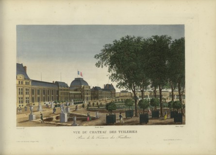Vue du château des Tuileries, prise de la Terrasse des Feuillants, 1817-1824. Creator: Courvoisier-Voisin, Henri (1757-1830).