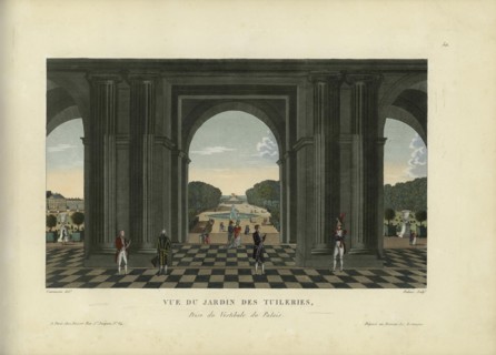 Vue du jardin des Tuileries, prise du vestibule du Palais, 1817-1824. Creator: Courvoisier-Voisin, Henri (1757-1830).